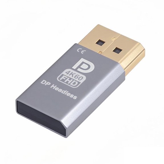 JSER 4K@60Hz DP Virtual Display Displayport Active Adapter Dummy Plug Headless Ghost Emulator 1080p@120Hz