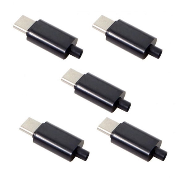 JSER 5pcs/lot DIY 24pin USB Type C USB-C Male OTG Host Type 5.1k Resistor with Housing Cover