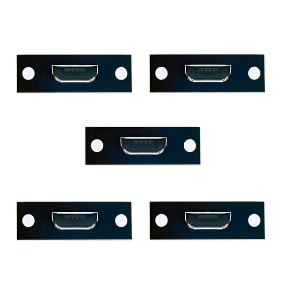 JSER 5pcs/set DIY OEM Micro-USB 5Pin Female Type-B Socket Connector Panel Mount Type with PC Board USB 2.0 Pinout