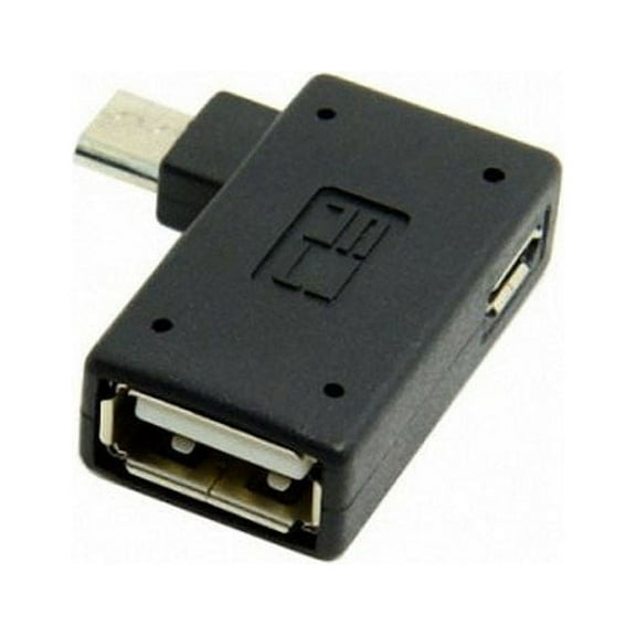 JSER 90 Degree Right Angled Micro USB 2.0 OTG Host Adapter with USB Power for Galaxy S3 S4 S5 Note2 Note3 Cell Phone Tablet