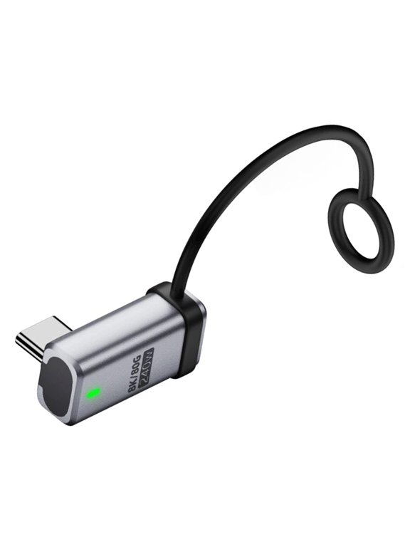 90 Degree USB5.0 80Gbps Male to Female Low Profile Left Right Angled Extension Adapter with Lanyard Keychain 240W 16K 8K 5K Compatible with USB4.0 Thunderbolt3/4/5