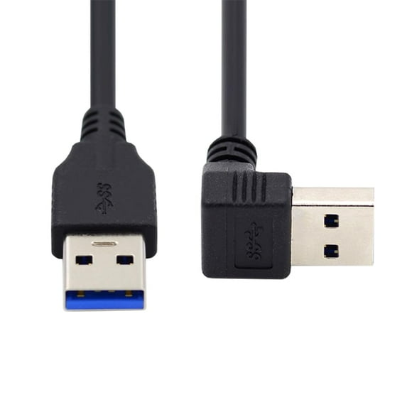 JSER Angled USB 3.0 Type-A Male to Straight 3.0 Type-A Male Data 5Gbps Cable 90 Degree Down Angled 40cm