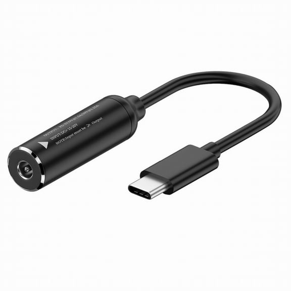 JSER DC Jack 3.5x1.35mm Input to USB-C Type-C Power Plug Charge Cable for Laptop Phone PD9V 5V 20V