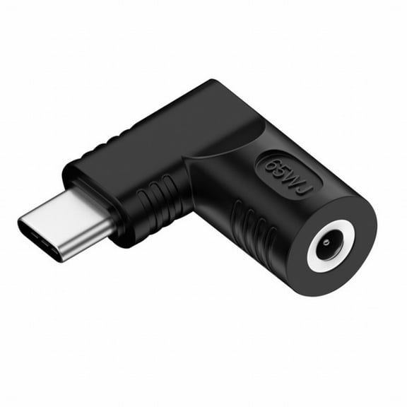 JSER DC Jack 4.8x1.7mm Input to USB-C Type-C Angled 90 Degree Power Plug Charge Adapter for Laptop Phone