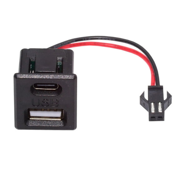 JSER DIY OEM Type-C & Type-A Female Socket to 2Pin Header Cable Pitch=2.54mm Latch Mount Type DC 5V Power