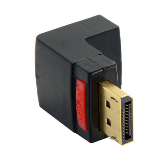 JSER Down Angled 90 Degree DisplayPort Male to Female Extension Adapter