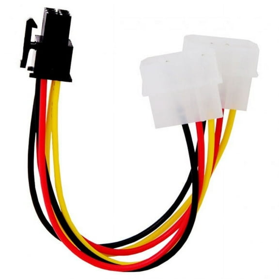 JSER Dual 4Pin to 6 Pin EPS 12V Graphics Card Power Supply Adapter Converter Cable