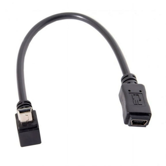 JSER GPS Mini USB 5P 90D Up Angled Male to Mini USB 5Pin Female Extension Cable