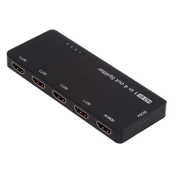 JSER HDMI Splitter 4K 60hz Ultra-HD Converter Compatible 2.0 Switch 1-IN-4-OUT 18Gbps UHD Hub Support HDCP SST Extended