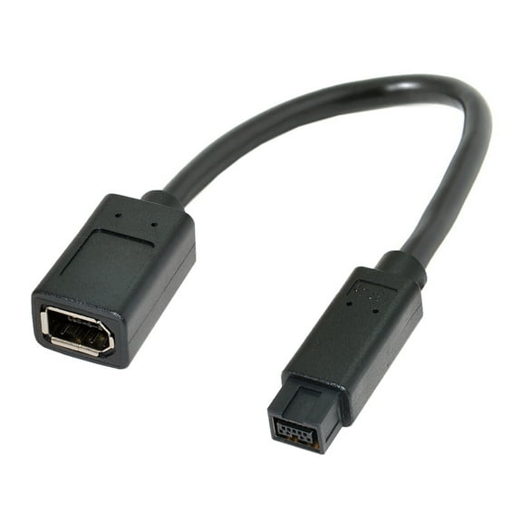JSER IEEE 1394 6Pin Female to 1394b 9Pin Male Firewire 400 to 800 Cable 20cm