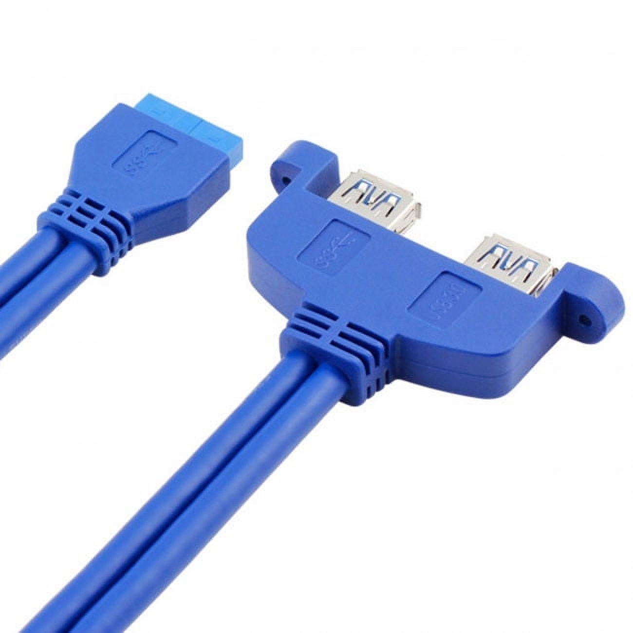 Female Mount JSER Internal 2Pin USB 3.0 Female Mount panel to Motherboard 20pin ...