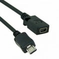 thumbnail image 1 of JSER Micro USB 5pin Male to Mini USB 5Pin Female Data Charge Cable 10cm, 1 of 7