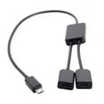 thumbnail image 1 of JSER Micro USB to Dual Ports Micro USB Female Hub Cable For Laptop PC Mouse Flash Disk, 1 of 7