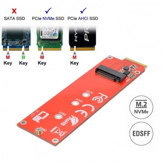 Cablecc NVMe NGFF M-key 4X to PCI-E Ruler 1U GEN-Z EDSFF Short SSD E1.S