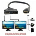 thumbnail image 1 of JSER One HDMI Male to Dual HDMI Female Y Splitter Switch Extension Adapter Cable for FOR PC HDTV Laptop 1080P, 1 of 7
