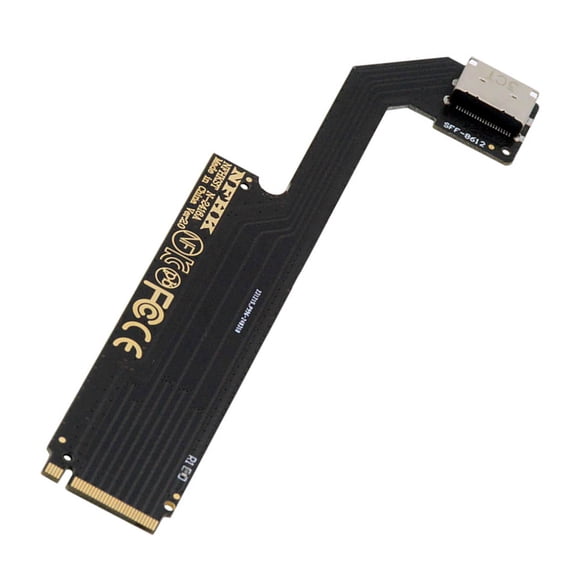 JSER PCI-E 4.0 M.2 M-key to Oculink SFF-8612 SFF-8611 Host Adapter for 2024 ThinkBook 16+ AMD8845 External Graphics Card & SSD