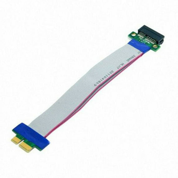 JSER PCI-E Express 1X Slot Riser Card Extender Extension Ribbon Flex Relocate Cable 20cm