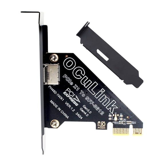 JSER PCI-Express 4.0 PCIE 1x to Oculink SFF-8612 SFF-8611 Host Card for U.2 SSD eGPU External Graphics Card Dock