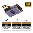 thumbnail image 1 of JSER Right Angled Mini HDMI Male to HDMI 2.1 Female UHD Extension Gold Converter Adapter Support 8K 60hz HDTV, 1 of 7