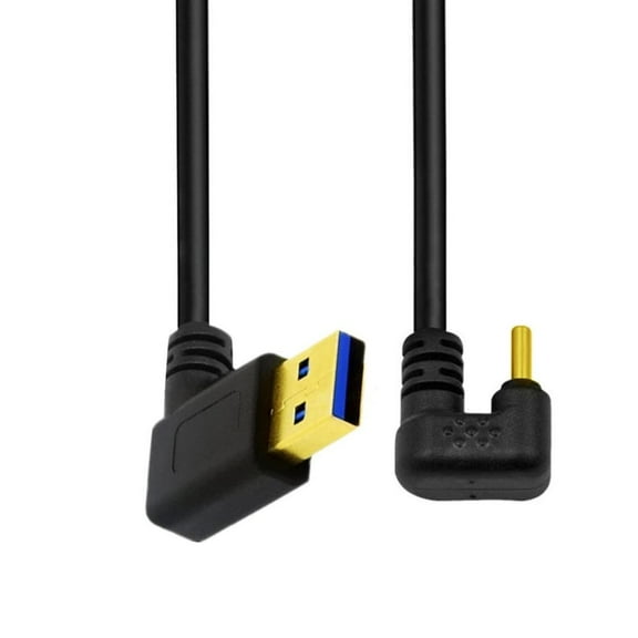 JSER Right Angled USB3.0 Type-A to Type C USB-C Male to Male Power Data Cable 5Gbps USB-C Opposite U Shape Back Angled