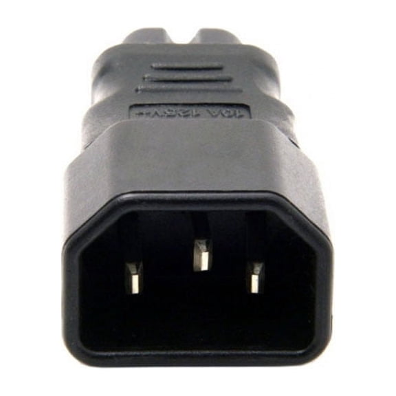 JSER Standard Molded IEC 320 C14 Socket to IEC C7 Plug AC Power Adapter Set UL Approved