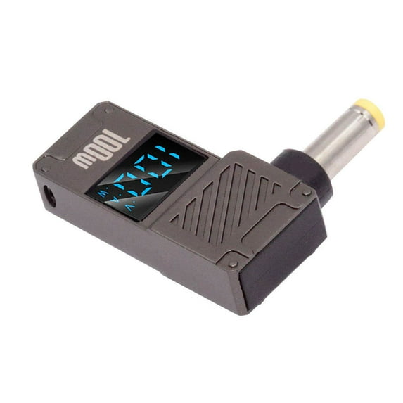 JSER Type-C USB-C Input to DC 5.5x1.7mm Jack Smart LED Display 100W Output Power 20V 5A PD Charge 65W Adapter for Laptop