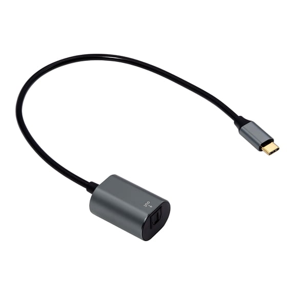 JSER Type-C to SPDIF Toslink Optical Audio Jack Opt USB-C Male to Digital Optical Fiber Optic Sound Interface Female Adapter Wire for Laptop Desktop