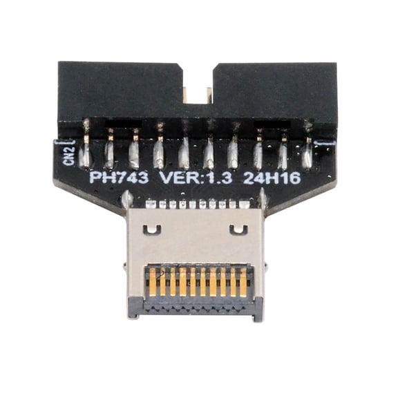 JSER Type-E IDC Socket USB 3.1 Front Panel Header to USB 3.0 20Pin Header Extension Adapter for Desktop Motherboard