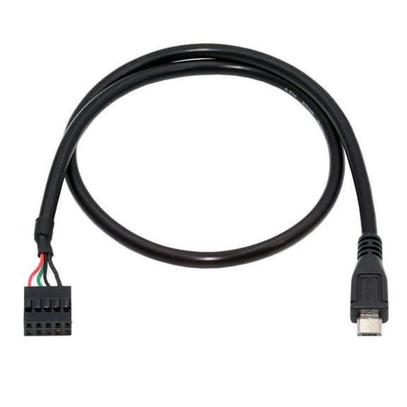 JSER USB 2.0 Motherboard 9pin 10pin Header to Micro USB 5Pin Cable 50cm for Mini Monitor Sensor Panel Camera