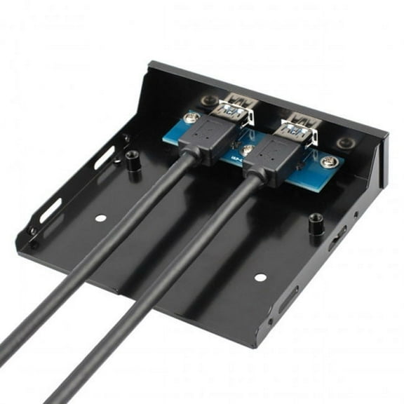 JSER USB 3.0 Dual Port Front Panel to Motherboard 20Pin Connector Cable for PC 3.5" Floppy Bay