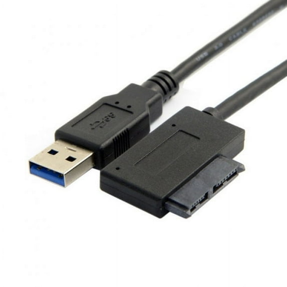 JSER USB 3.0 to 7+6 13pin Slimline Sata Adapter Cable for Laptop Cd DVD Rom Optical Drive