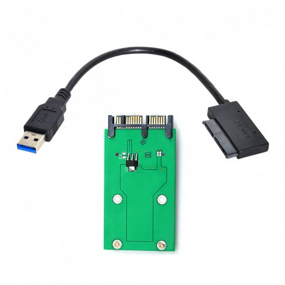 JSER USB 3.0 to mSATA 50Pin SSD 1.8" Micro SATA 7+9 16pin Adapter Add on Cards PCBA