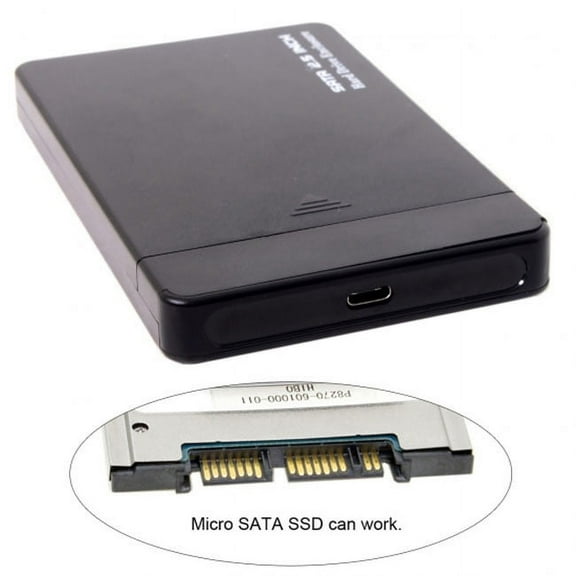 JSER USB 3.1 Type-C USB-C to 1.8 inch Micro SATA 16pin 7+9 SSD to External Hard disk Enclosure