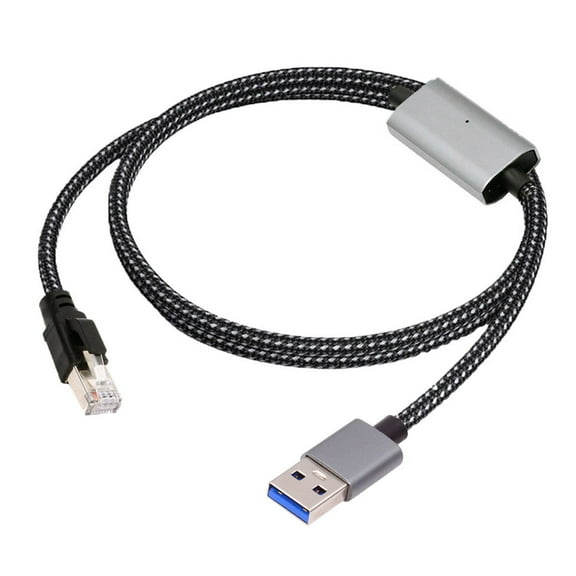 JSER USB to Ethernet Cable USB3.0 Type-A to RJ45 Male Cord Directly Connected 1000Mbps Gigabit LAN Network Compatible with USB2.0