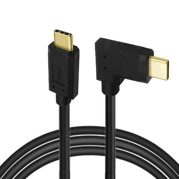 JSER USB3.1 Type-C Male to USB-C Horizontal 90 Degree Left Right Angled 10Gbps Data Cable 65W