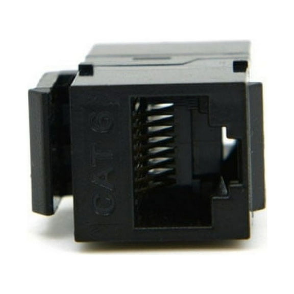 JSER UTP CAT6 Keystone Coupler RJ45 Female to Female UTP CAT6 Keystone inline Coupler Black