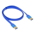 thumbnail image 1 of JSER Ultra Flat Slim USB 3.0 Type-A Male to USB3.0 A Male Cable Extension Blue 5Gbps for Disk SSD Camera Data, 1 of 9