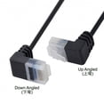 thumbnail image 1 of JSER Ultra Slim Cat6 Ethernet Cable RJ45 Down to Up Angled 25cm UTP Network Cable Patch Cord 90 Degree Cat6a Lan for Laptop Router TV BOX, 1 of 7