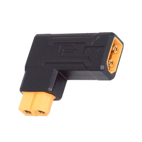 JSER XT60 Male SC100 Protocol to XT60 Female Fast Charging Angled Horizontal Adapter for RC Lipo Battery Quadcopter Multicopter Aeromodelling