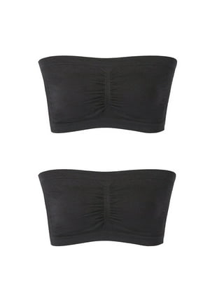 Detachable-Strap Bandeau Bra, Full Support Non-Slip Convertible Bandeau Bra,  Bandeau Top with Built-in Bra (Black,34/75AB) : : Clothing, Shoes  & Accessories