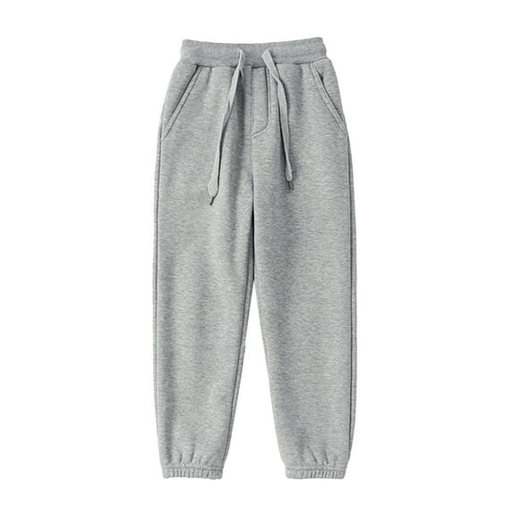 JSGEK 2 Years Kids Fall and Winter Sweatpant Casual Pull On Jogger Soft Active Athletic Running Pants Regular Fit Boys and Girls Sport Pants Solid Color Loungwear Pants Comfort Gray 4 Years