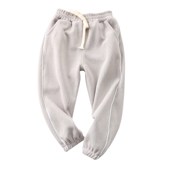 JSGEK 3 Years Kids Casual Pull On Jogger Soft Active Athletic Running Pants Regular Fit Boys and Girls Sport Pants Loungwear Pants Comfort Solid Color Fall and Winter Sweatpant Gray