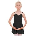 thumbnail image 1 of JSGEK 6-7 Years Kids Girls Regular Fit Dress Comfort Solid Color Dance Unitards Girls' Dance Clothing Sleeveless Training Clothes Soft Summer Black, 1 of 3