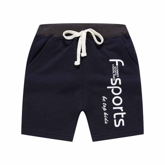 JSGEK 6-7 Years Kids Regular Fit Summer Soft Shorts Comfort Solid Color Boys Elastic Waist Shorts Boys' Athletic Shorts Navy