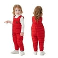 thumbnail image 1 of JSGEK Baby Boys Winter Snowsuit Bib Overall Thick Warm Quilted Down Jumpsuit Outwear Toddler Kids One-Piece Snow Red 4 Years, 1 of 3
