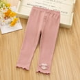 thumbnail image 1 of JSGEK Baby Girls Leggings Soft Stretchy Ribbed Pants with Bowknot Decoration Toddler Leggings for Spring Autumn Daily Wear Pink 4-5 Years, 1 of 2