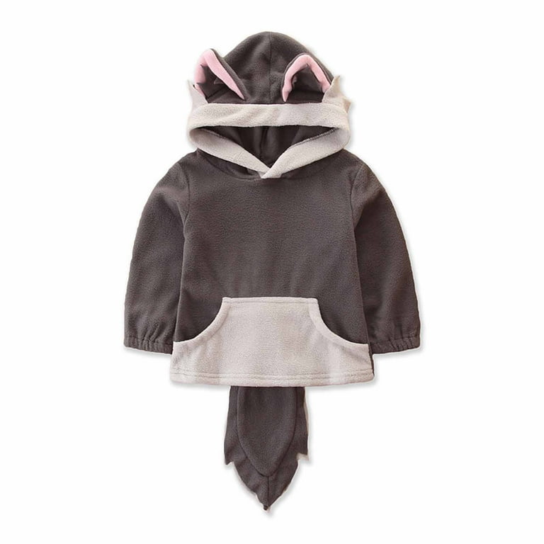 Fox hoodie with ears and tail sale