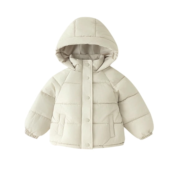 JSGEK Children's Down Jacket Thick Warm Hooded Outerwear for Kids Fashionable Casual Winter Clothing Long Sleeve Ideal for Daily Wear and Special Events Green 4 Years