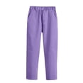 thumbnail image 1 of JSGEK Children's School Pants Performance School Uniform Elastic Waist Comfortable Breathable Fabric Perfect for Daily Life Travel Holidays Birthday Parties Outerwear Pants Purple 7 Years, 1 of 7