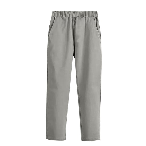 JSGEK Children's School Pants Performance School Uniform Elastic Waist Comfortable Breathable Fabric Perfect for Daily Life Travel Holidays Birthday Parties Outerwear Pants Gray 7 Years